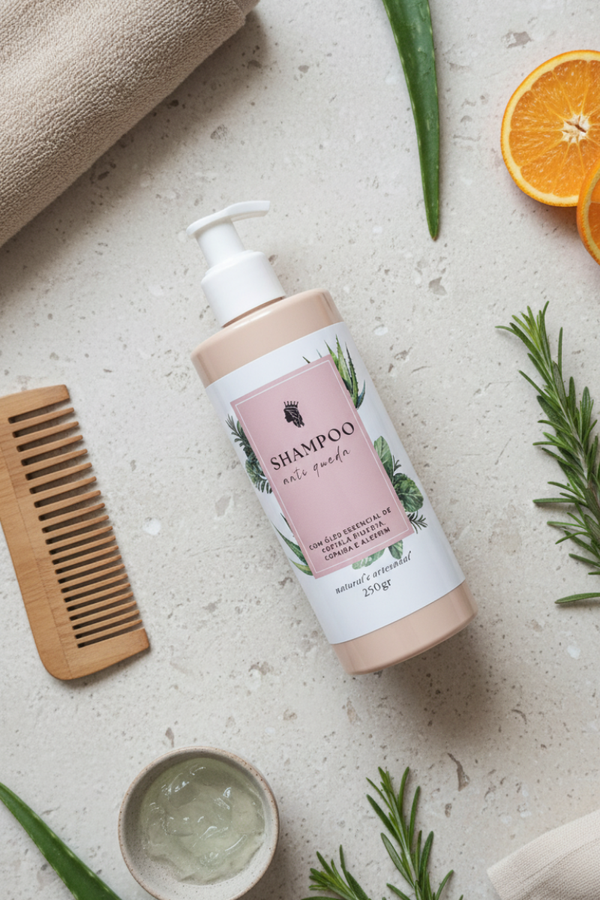 Shampoo Natural Pele de Seda Anti Queda - 250gr