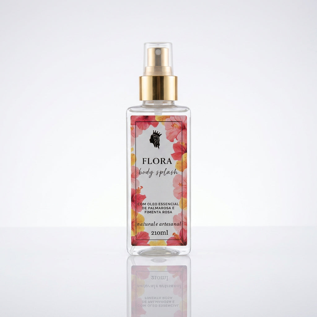 FLORA – Body Splash Natural com Palmarosa e Pimenta Rosa 210ml