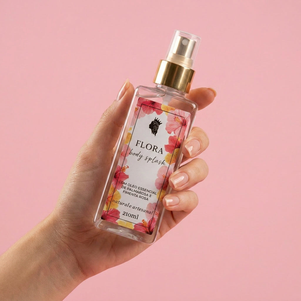 FLORA – Body Splash Natural com Palmarosa e Pimenta Rosa 210ml