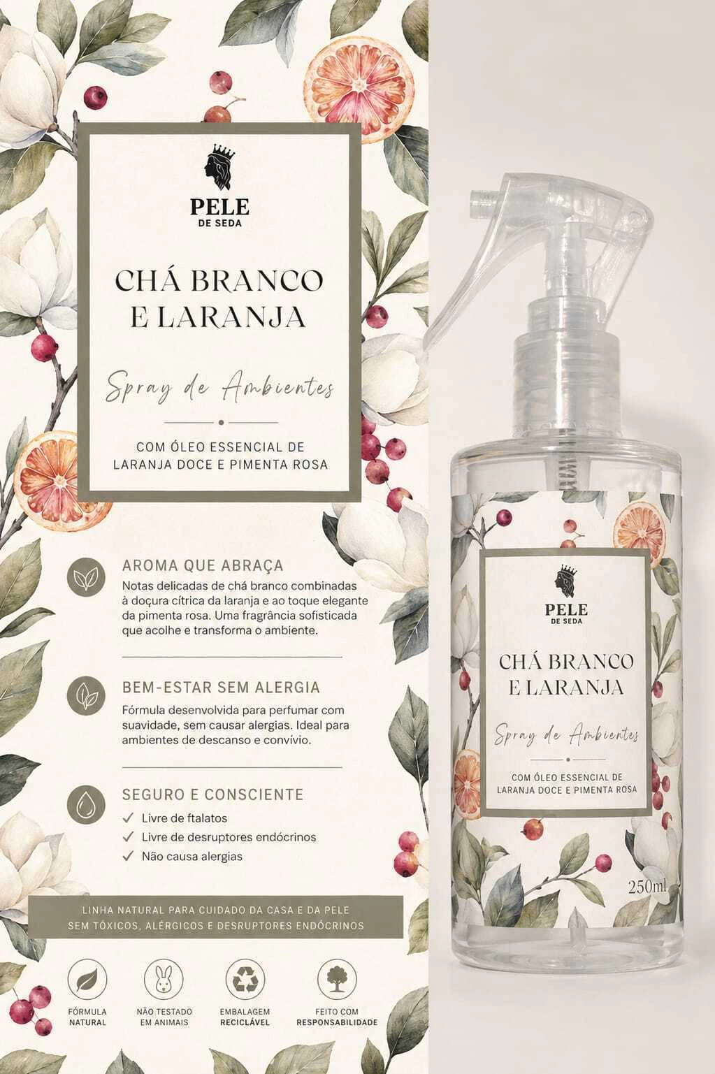 Chá Branco e Laranja - Spray de Ambientes