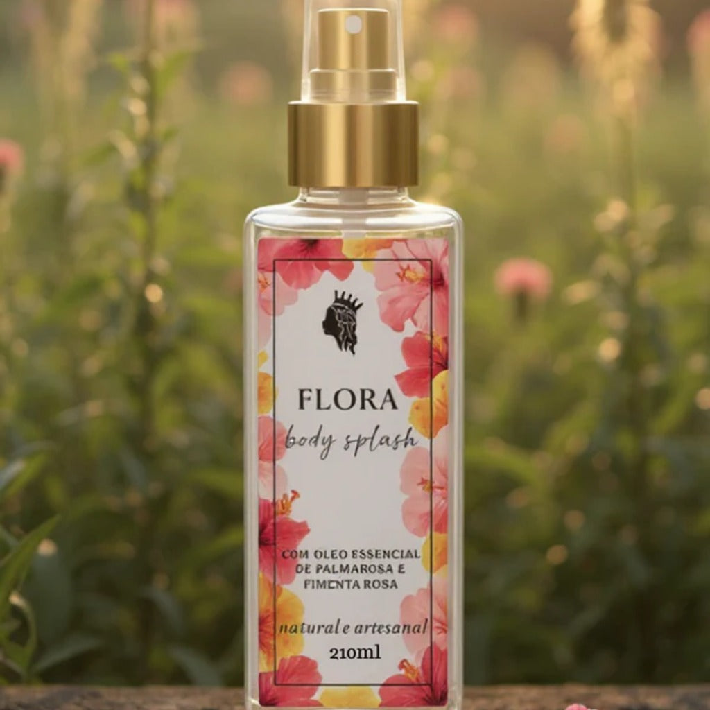 FLORA – Body Splash Natural com Palmarosa e Pimenta Rosa 210ml