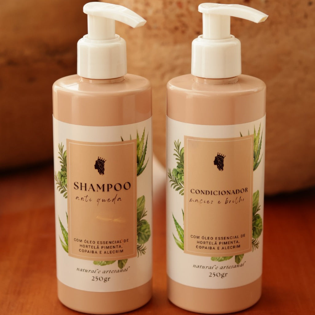 Shampoo Natural Pele de Seda Anti Queda - 250gr